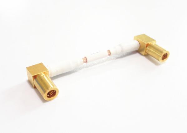 SSMB Female Right Angle Coaxial Cable Assemblies / Au Plated with Cable SFF-50-1/RG178 Diameter=0.31mm