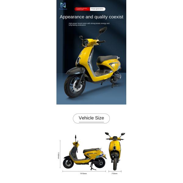 40 60kmh Adults E Scooter with Iron Wheels and 72v20Ah Lead-Acid Battery Speed UTV