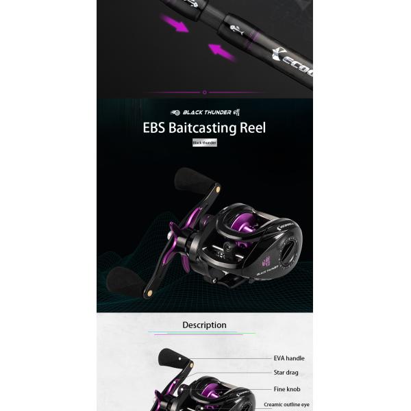 Multi Section Travel Fishing Rod Spinning Casting Reel Combo