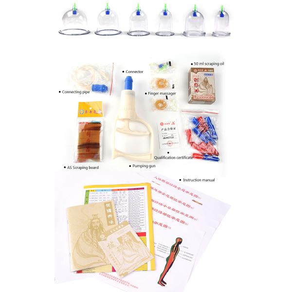 18pcs Magnetotherapy Vacuum Suction Chinese Cupping Set for Whole Body in Leather Gift Box