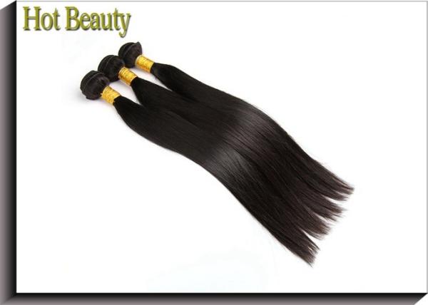 100% Virgin Human Hair Extensions In Natural Color 1b# No Synthetic