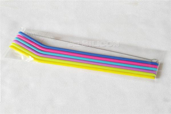 Eco Friendly Silicone Drinking Straw , Bpa Free Reusable Straws ROSH Approval