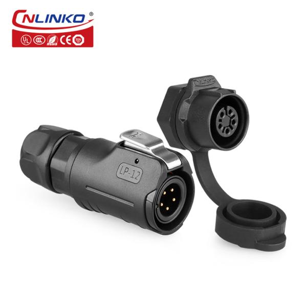 Water Resistance IP68 in Mated Cable Connector Outdoor Use M12 5 Pin Waterproof Connectors
