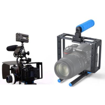 New DSLR camera cage RIGS for Canon Dslr 5D MARK II III 7D with 15mm guide rail