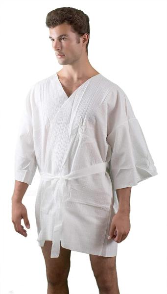 Non woven disposable  kimono with confortable SBPP material disposable kimono