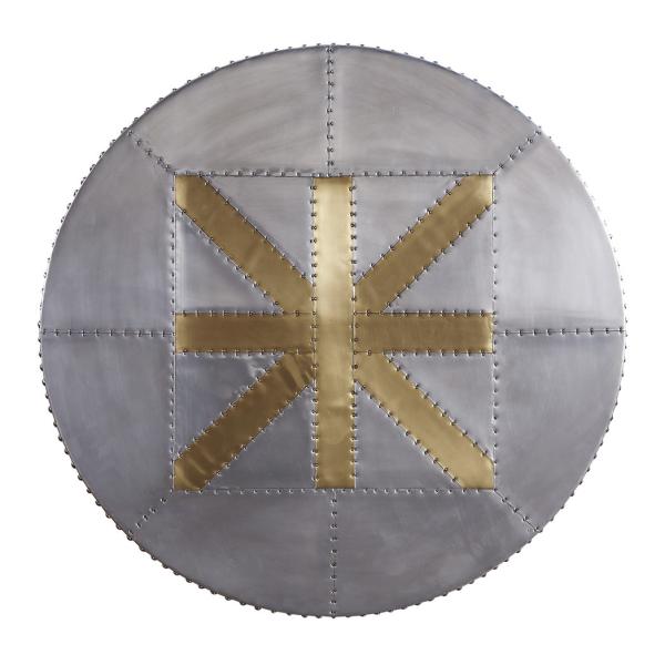 Contemporary Round Dining Room Tables Aluminium Top For Home / Restaurant