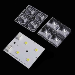 50×50mm 30° Optical PC LED Lens for SMD 5050 High Bay Light High Efficiency Narrow Beam Lens for Industrial & Warehouse Lighting