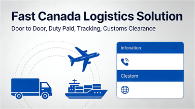 Canada Delivery Service Air Freight Logistics Door To Door Tracking Customs Clearance
