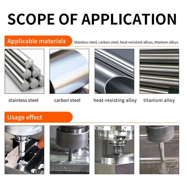 YINGBA Custom CNC Cutting Tool Blue Nano Coating Endmill Carbide 4 Flutes  for Carbon Steel Stainless Steel Metal Milling Cutter