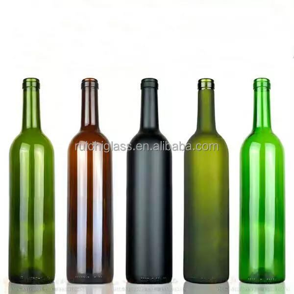 Super Flint Glass 500 ml 750 ml Liquore glacé à l'esprit noir Vodka Bouteille de vin en verre