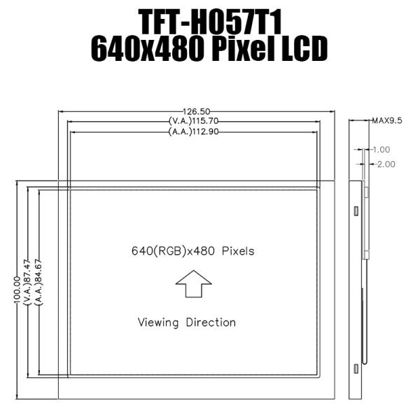 5.7 Inch 640x480 Capacitive Touch Screen Ips Mipi Tft Lcd Panel