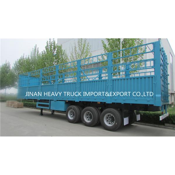 Fence Semi Trailer Livestock Carrier Truck With 3 Axles