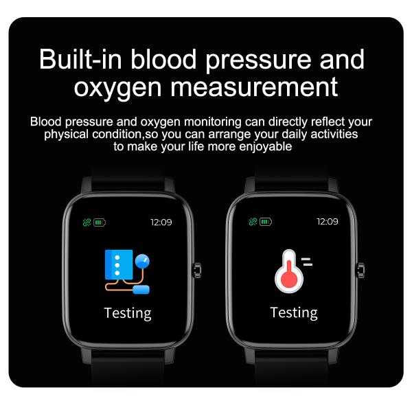 H80 RealTek 8762C отслежыватель деятельности при Smartwatch монитора кровяного давления 1,69 дюймов