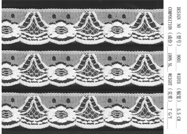 Women Lingerie Lace Fabric / Green Cotton Stretch Lace Fabric