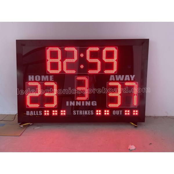 Red Color LED Baseball Scoreboard Included Free Logo Printing