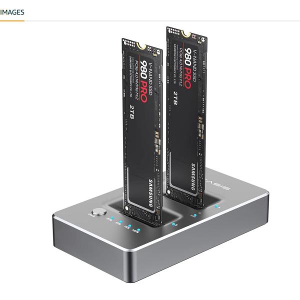 NVMe M.2 дубликатор Dual-Bay Offline Clone USB C к стыковочной станции NVME для твердых дисков M2 SSD M Key