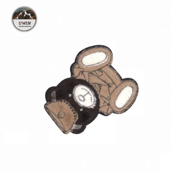 Cute bear towel embroidery patches iron sew on kids clothes#L30020