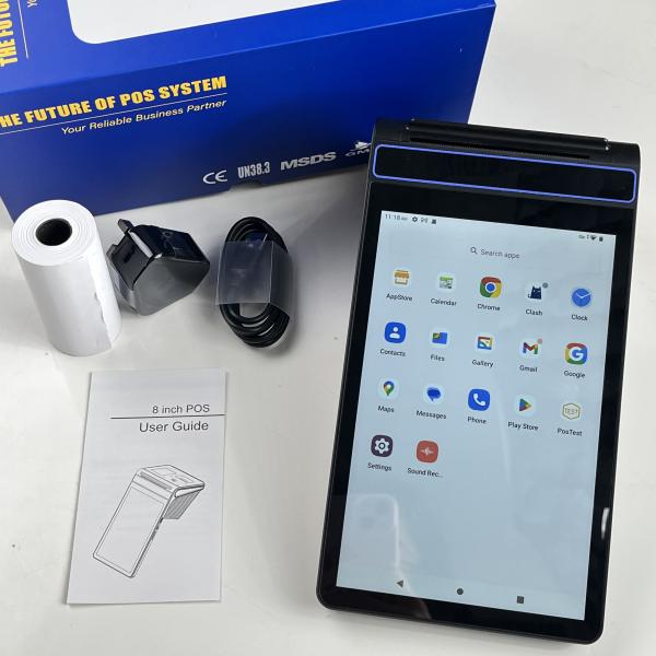 8 Inch Biometric POS Machine 3GB Ram POS With Thermal Printer