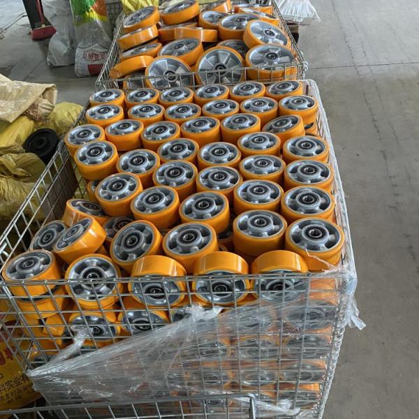 Колеса алюминиевого полиуретана ядра одиночные 5 дюймов 6 дюймов 8 дюймов для вагонеток Джек паллета тележек паллета промышленных