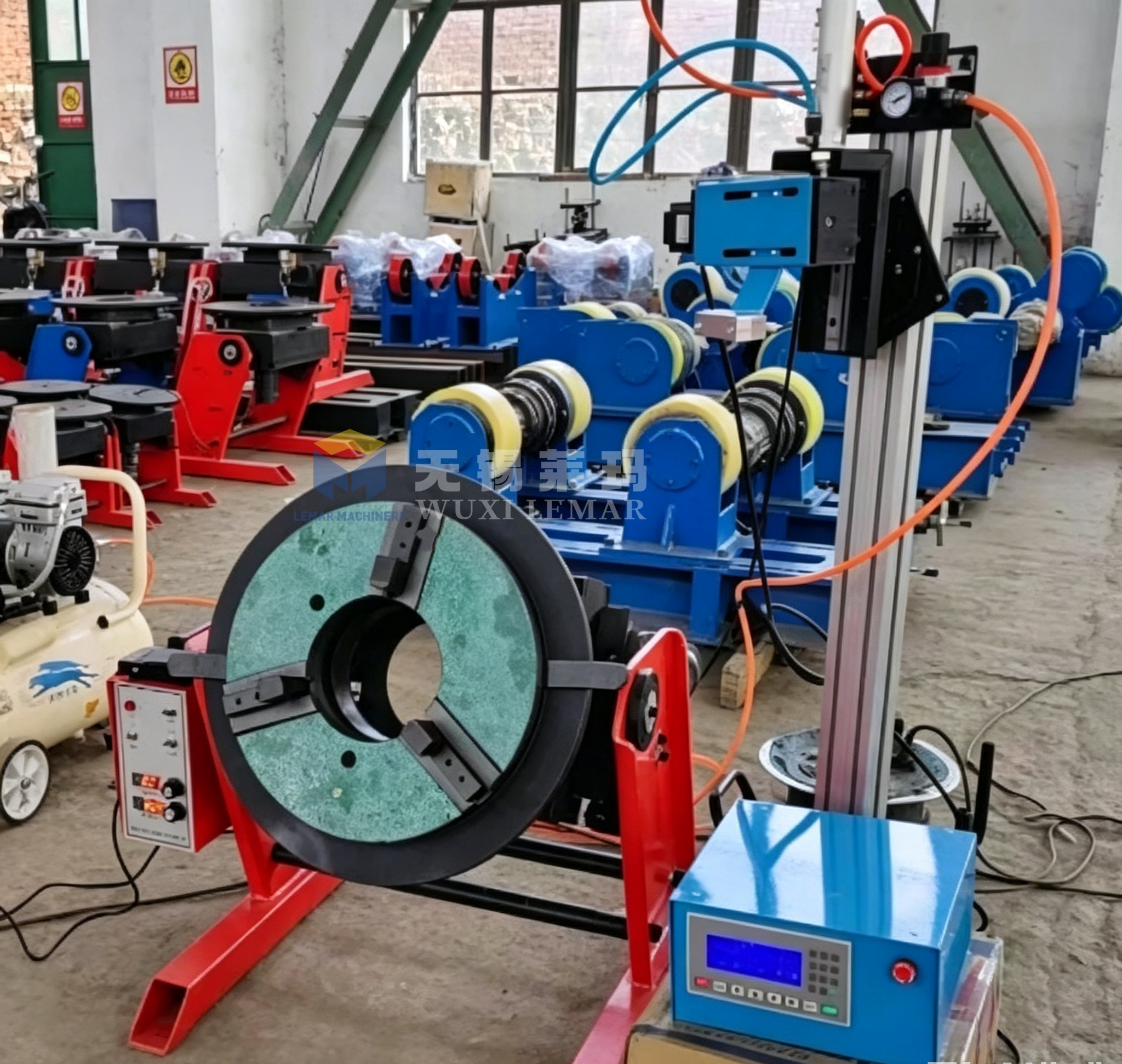 200kg Benchtop Welding Positioner, Welding Turntable with Clamp Chuck for Pipe Welding