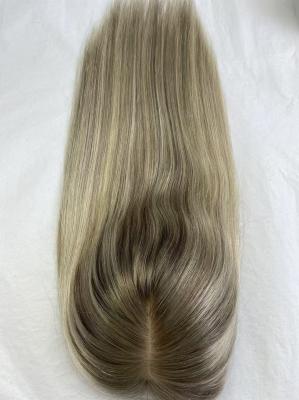 Wholesale T- Ashblonde Silk Base Closure Topper Virgin Human Hair Toupee Replacement System for Women Cheaper Price Hairpiece
