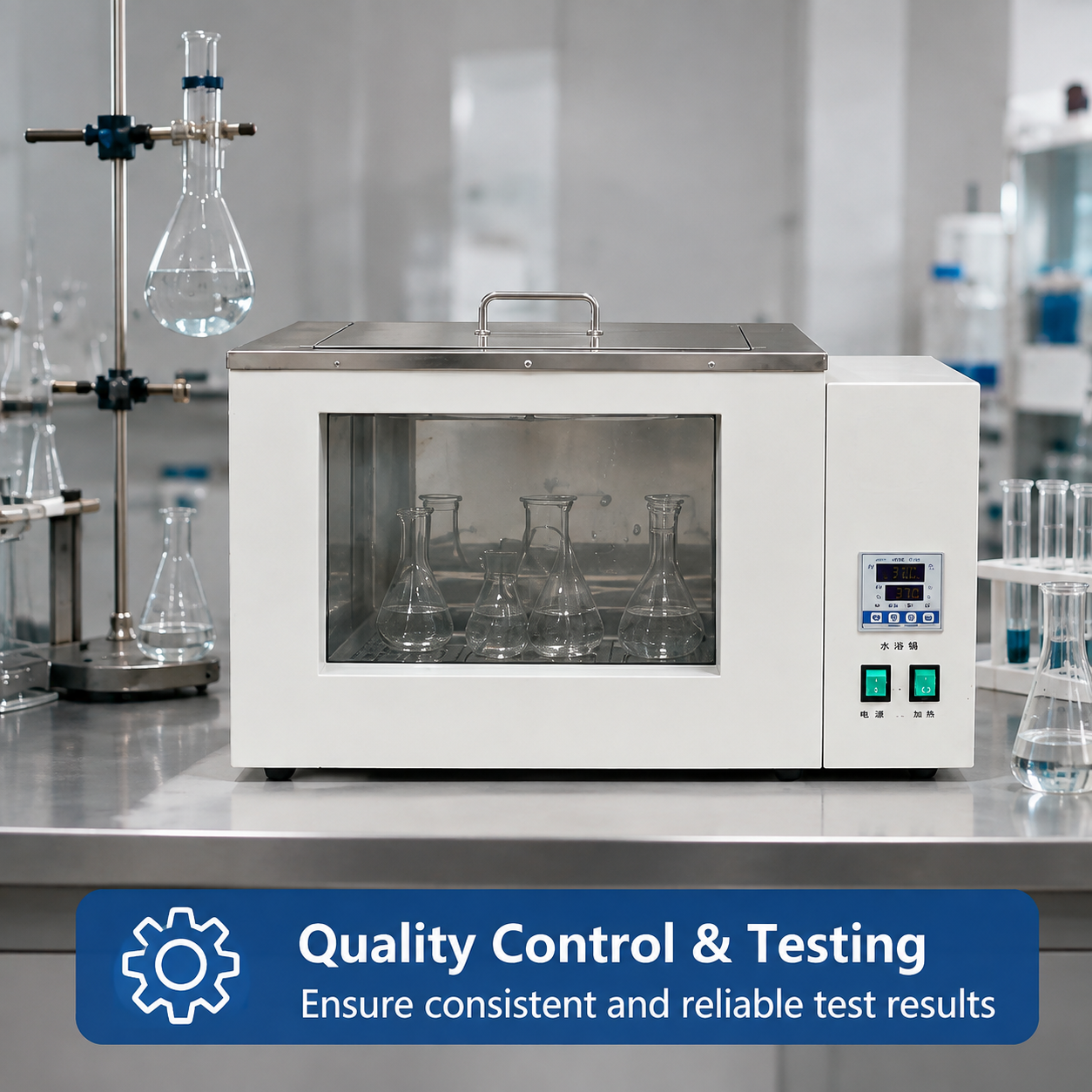 Cenlee Thermostatic Water Bath with Circulating Pump 304 Stainless Steel LED Display RT+5-100C for School Chemistry Teaching Lab