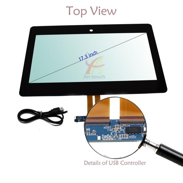 17.3 Inch Kiosk Lcd Touch Screen , Interactive Touch Panel GG Structure