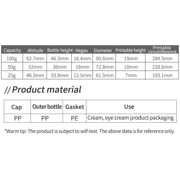 Jarrón de crema para bebés ecológico Cosmético Rosado Cara Ojo Jarrón de plástico 30ml 50ml 100ml Jarrones cosméticos con tapa de tornillo