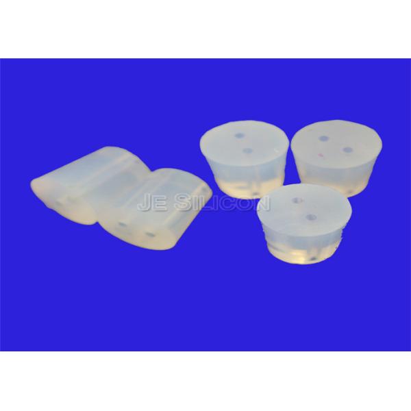 No Odor Moulded Rubber Parts Colorfast , Transparent Silicone Rubber Plugs