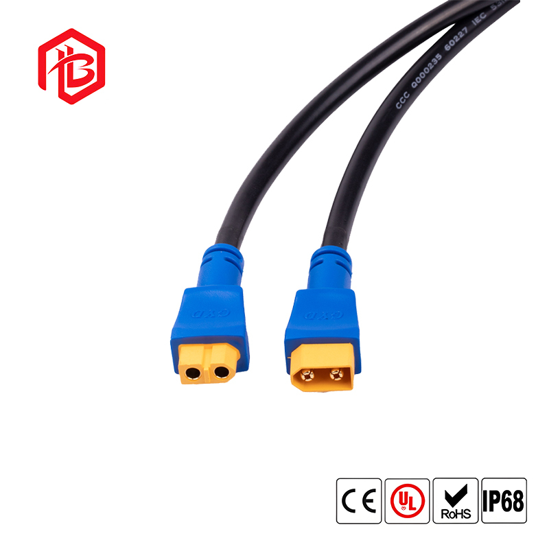 XT60 Waterproof Male/Female Copper Connector with Cable Plug for Aerospace & Solar Power Systems