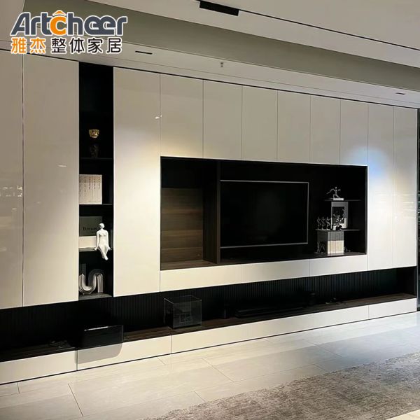 Contemporary TV Cabinet with Laminated Finish and Customized Size for Modern Living Rooms