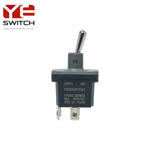 Double Pole (Off)-On Industrial Toggle Switch with Metal Handle