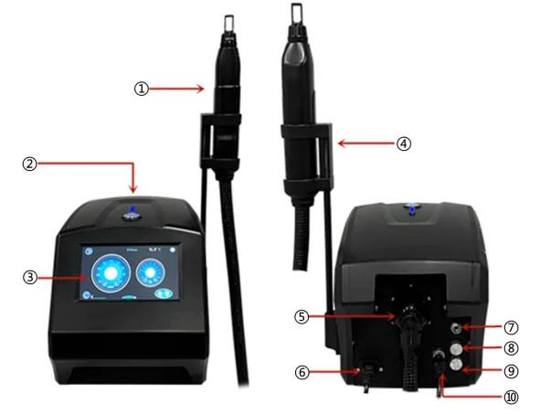 Black Tattoo Remover And Carbon Peel Equipment Q Switched Nd Yag Laser Eyebrow Tattoo Removal Machine