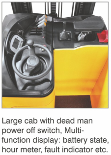 Narrow Aisle Fork Reach Truck Forklift 1.5 Ton Capacity Seated Type Single Scissor