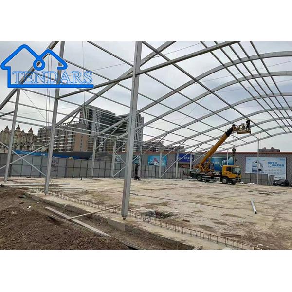 High Peak 25x40m Sports Hall Tent Galvanized Steel All-Weather Shell for Tennis Court
