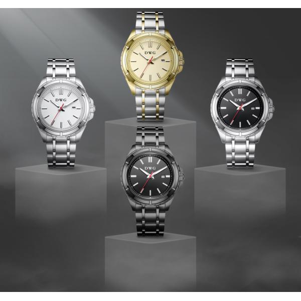 Наручные часы верхнего сегмента водоустойчивых людей дозора нержавеющей стали кварца 5ATM сетноые-аналогов