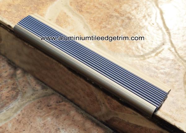 Economic Aluminum Step Edging /  Nosing For Stair Tread Matt Champagne NLP8.0