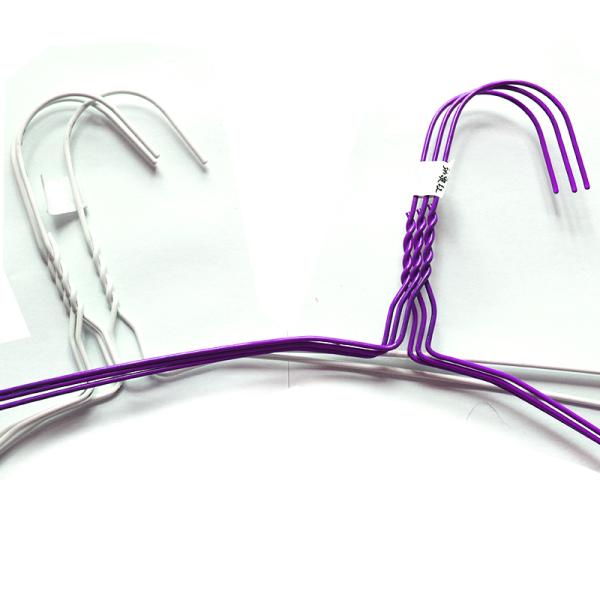2.1mm 16 Inch Laundry Wire Hanger Heavy Duty Powder Coated White