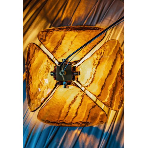 Vintage nordique Wabi Sabi Clover Lustre en verre Restaurant Café Chambre à coucher Pendant Light