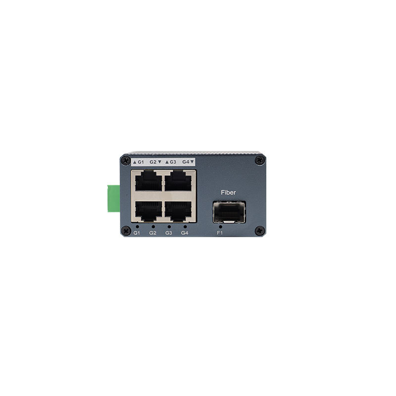 Mini Industrial Gigabit Ethernet Switch 1 SFP Fiber 4 RJ45 Ports 1000Mbps Network Switch
