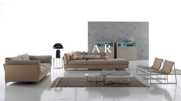 European Style Modern Leather Sectional L Shaped Sofa  ZZ-T-33