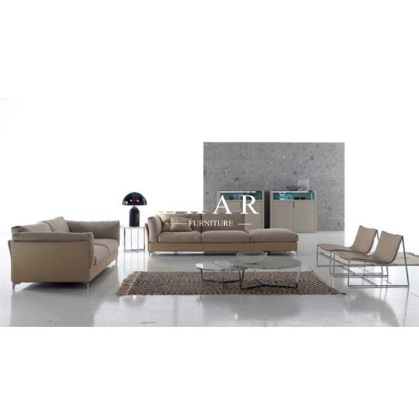 European Style Modern Leather Sectional L Shaped Sofa ZZ-T-33