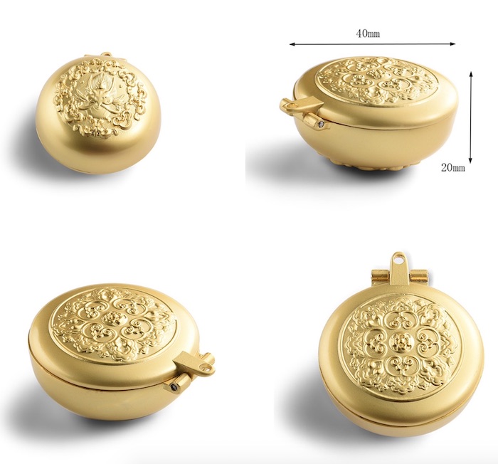 Роскошный Ashtray кармана металла Dia 40mm плакировкой цвета золота подгонял