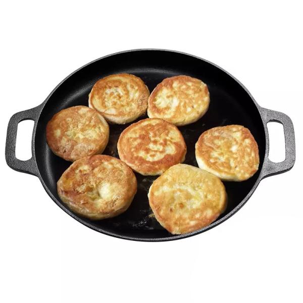 На открытом воздухе располагаясь лагерем литое железо материала металла плиты 30cm барбекю реверзибельное