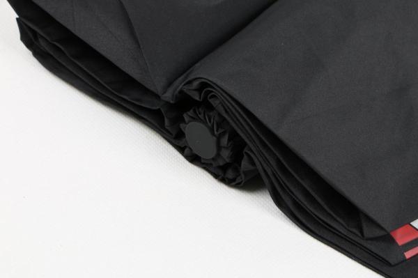Black Automatic Open Close Umbrella Silk Screen Print Black Coating Durable