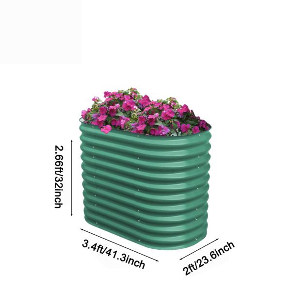Galvanized Raised Garden Bed Kit Outdoor Garden Raised Planter Box 3.4*2*2.66 ft Metal Raised Garden Beds For Vegetable