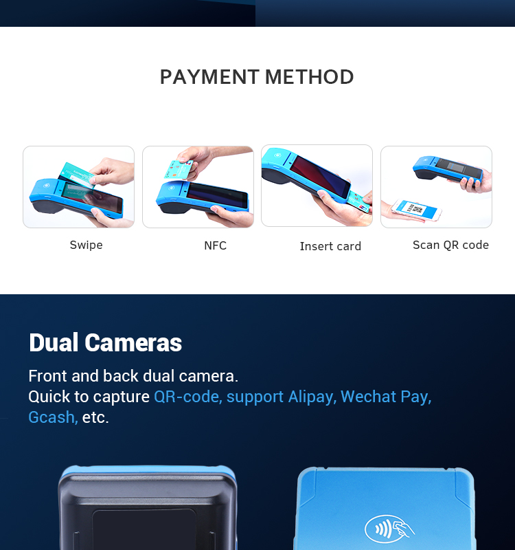 Дисплей клиента PTS PCI системы 2GB LPDDR3 Pos андроида PBOC Handheld