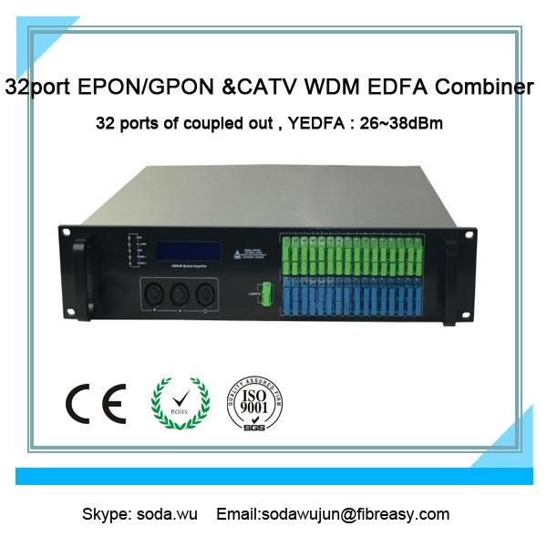 Fiber transmission equipment of optical amplifier GEPON WDM Combiner 1550nm high power 32port PON EDFA