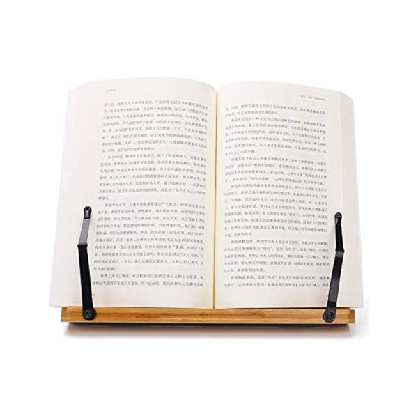 Porta-tabletas em forma de rectângulo de banco de livros de bambu natural com aparência retro oca