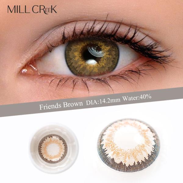 Customized 14mm Natural Brown Colored Contacts Lenses For Cosplay